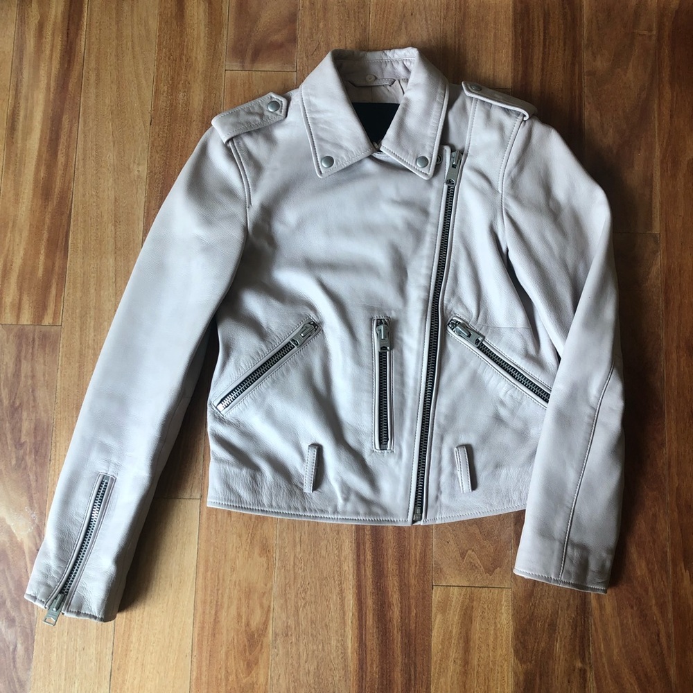 All Saints leather biker jacket